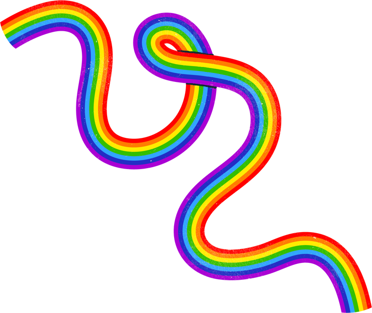 Organic Semi Lined Rainbow